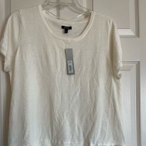 Apt 9 new unworn preowned short sleeve women’s top in ivory XL acrylic nylon .